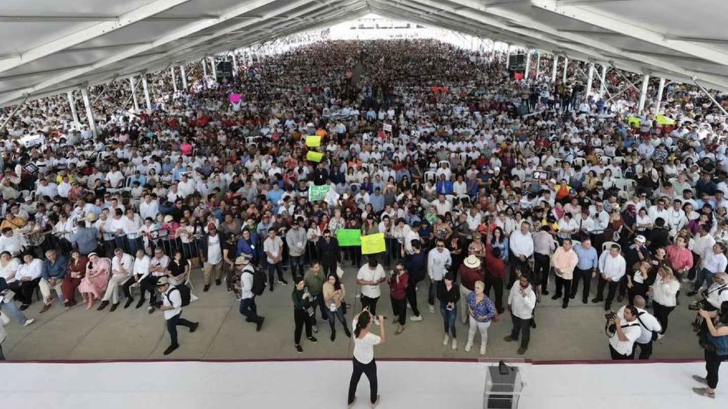 Claudia Sheinbaum jefa de gobierno de la CDMX, durante su visita a Sinaloa