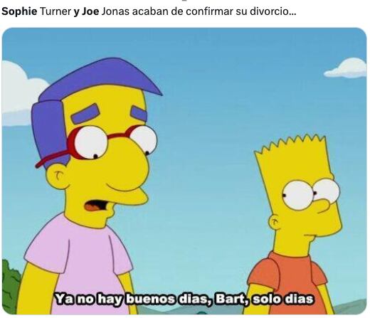 Los memes sobre el divorcio de Sophie Turner y Joe Jonas intentan aliviar la tristeza de los fans