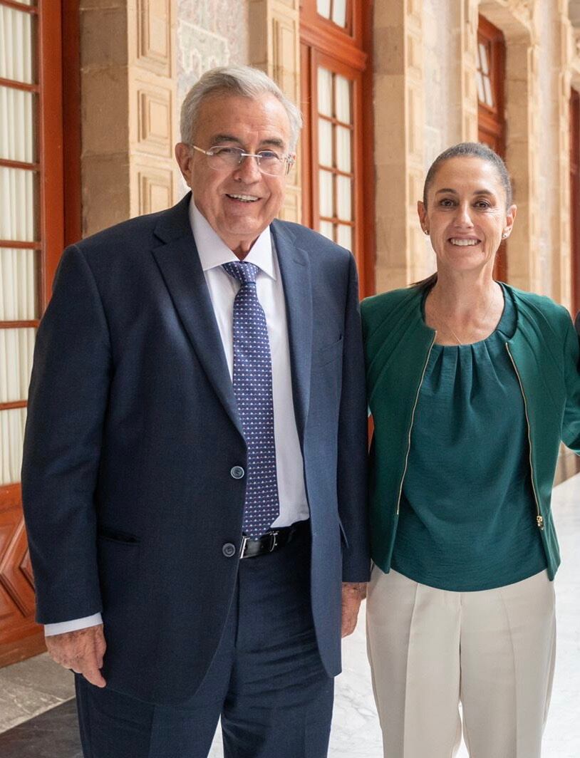 Gobernador Rubén Rocha Moya y Claudia Sheinbaum