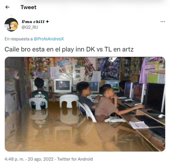 Memes por la inundación Artz Pedregal y suspensión de partida League of Legends