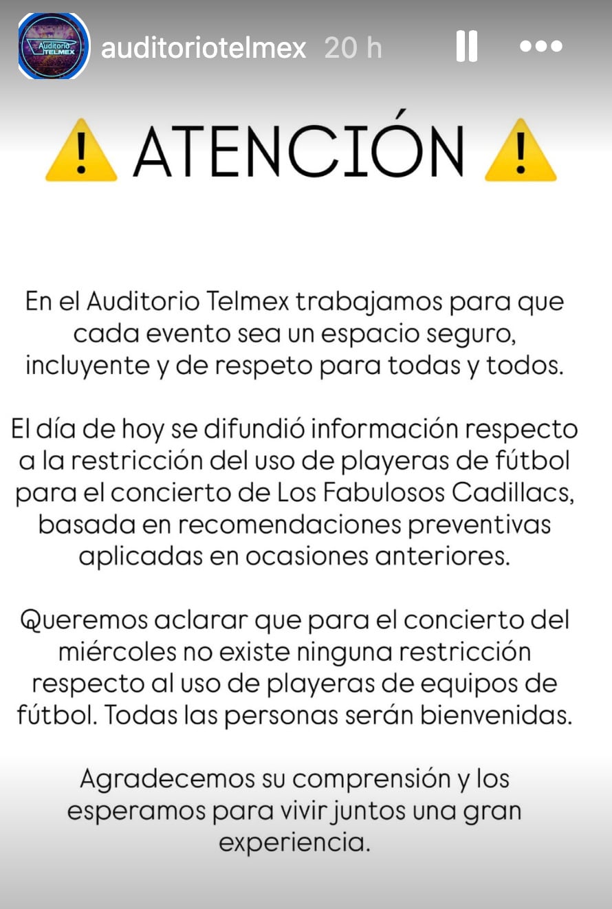 Profeco y su reacción al veto de playeras de futbol en concierto de Los Fabulosos Cadillacs