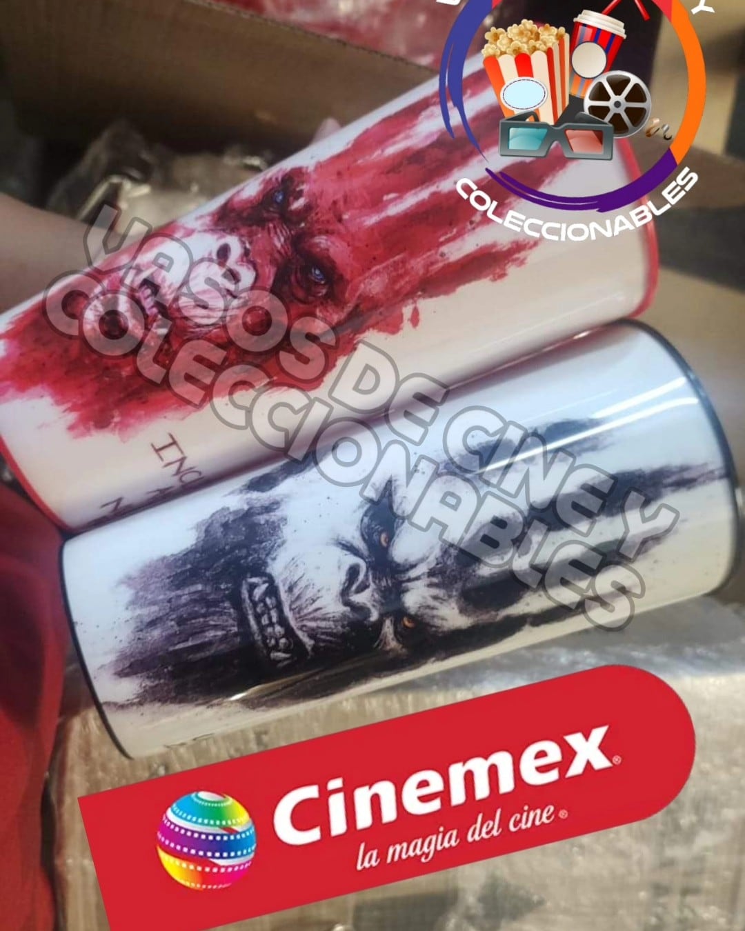 Vasos de Godzilla y Kong: El nuevo imperio en Cinemex