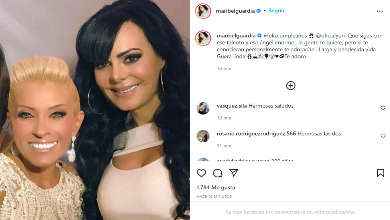 Maribel Guardia y Yuri