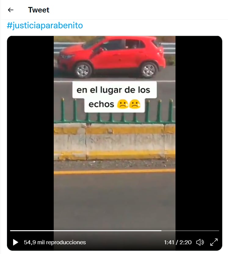 Captura de pantalla de Twitter
