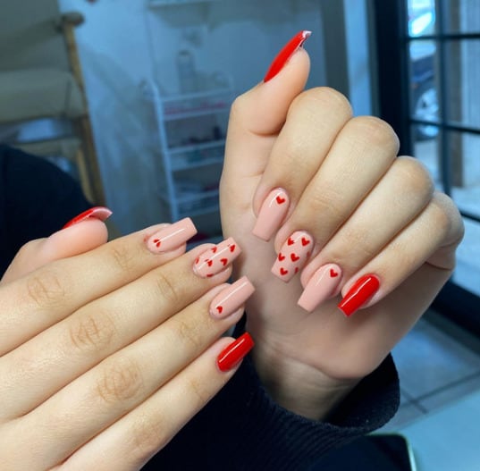 Uñas para el 14 de febrero