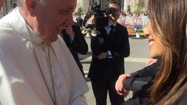 Eva Longoria y el Papa
