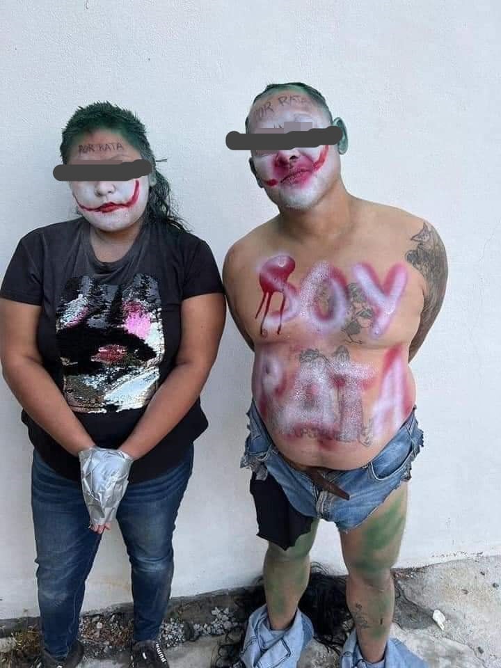 Presuntos ladrones pintados como 'The Joker'