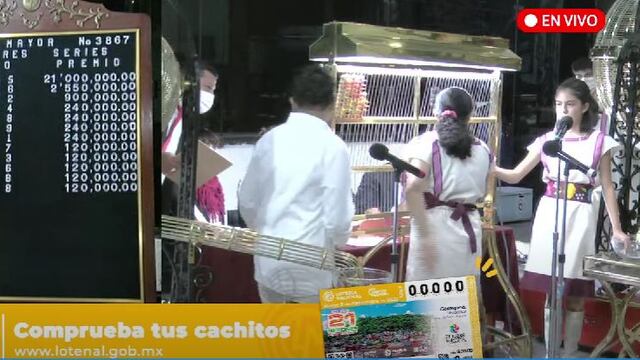 Estos son los ganadores del Sorteo Mayor 3867 de la Lotería Nacional