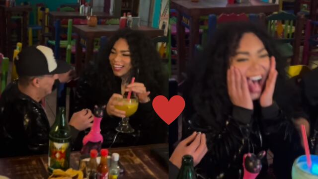 Paolita Suárez recibe propuesta de matrimonio en un bar y se queda impactada.