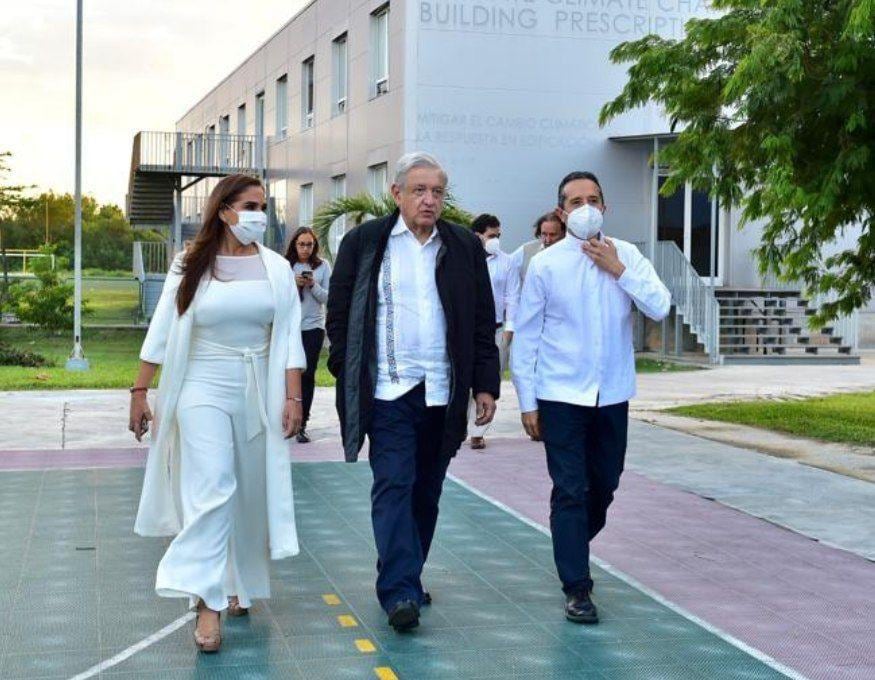 Mara Lezama, AMLO y el Gobernador de Quintana Roo