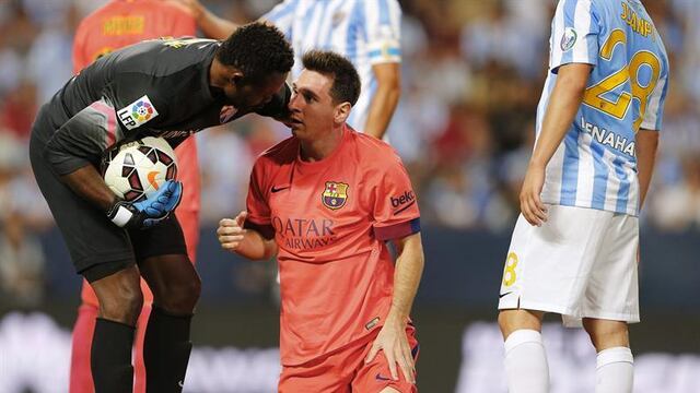 El Málaga, con Guillermo Ochoa en la banca, sacó un punto de su compromiso contra el F.C Barcelona