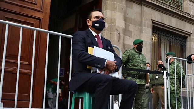 Silvano Aureoles en Palacio Nacional el 29 de junio