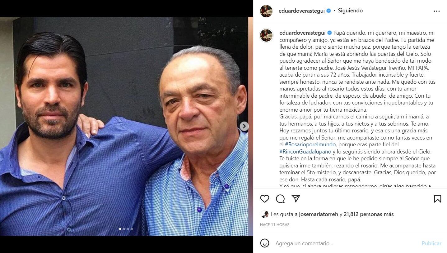 Post de Eduardo Verástegui