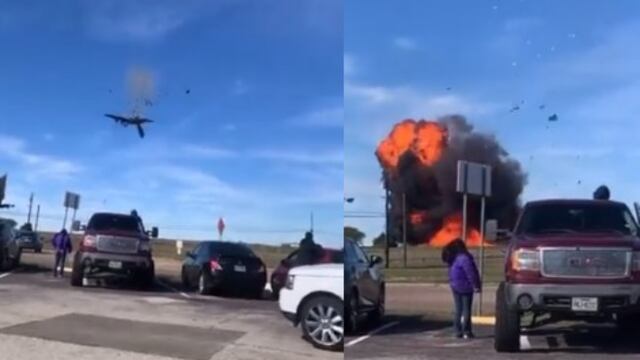 Choque de dos aviones durante show aéreo en Dallas, Texas