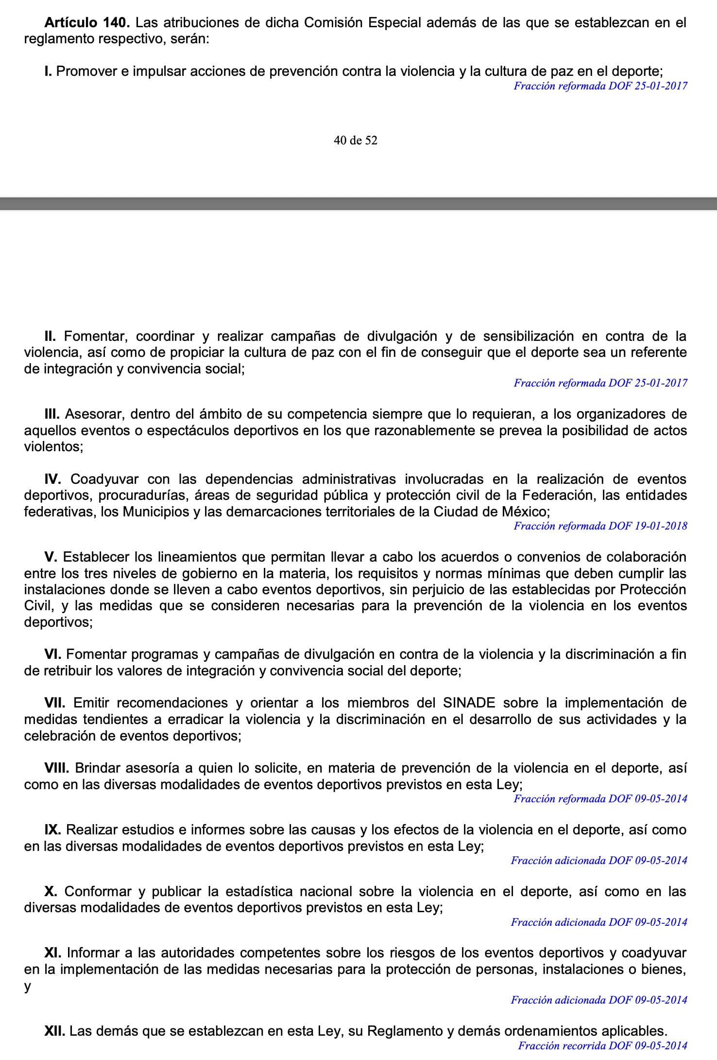 LEY DE CULTURA FISICA Y DEPORTE