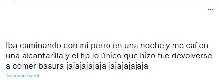 Tweet: Perro prefirió comer basura a salvar a una persona.