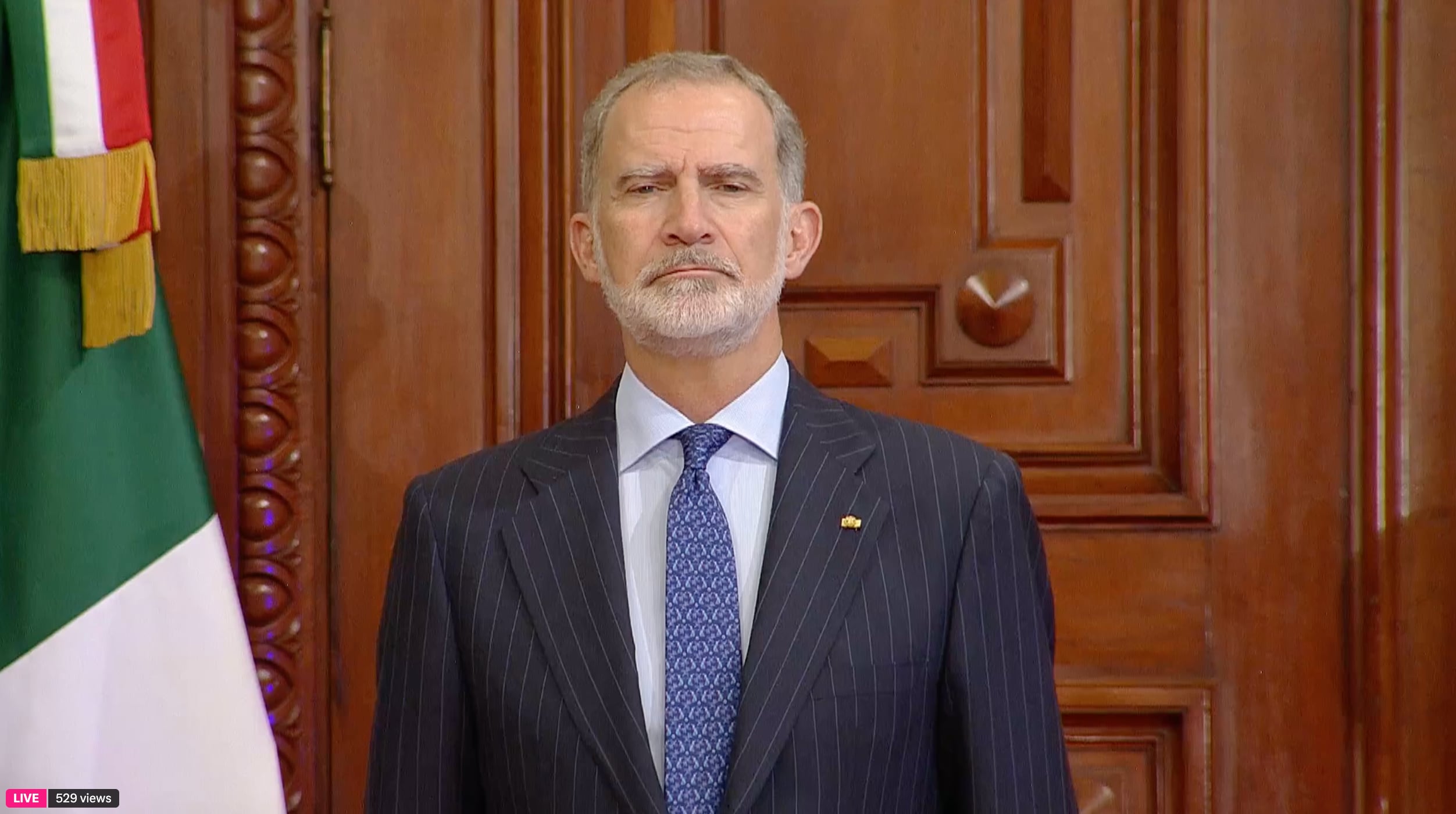 Claudia Sheinbaum recibe al rey Felipe VI en Palacio Nacional
