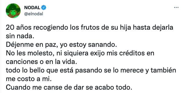 Christian Nodal responde a la mamá de Belinda.