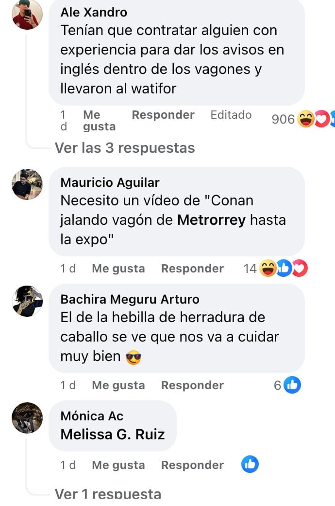Comentarios de Konan Big en el Metrorrey