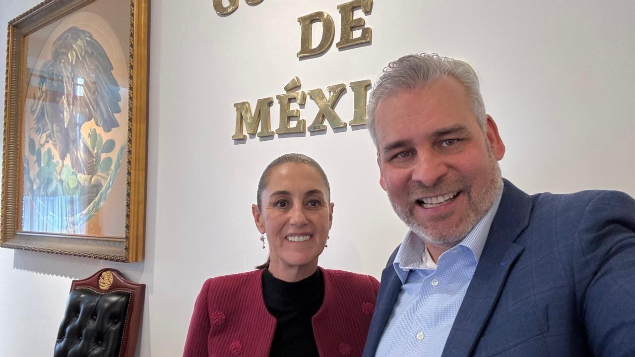 Claudia Sheinbaum sostiene reunión de seguridad por Michoacán con Ramírez Bedolla en Palacio Nacional