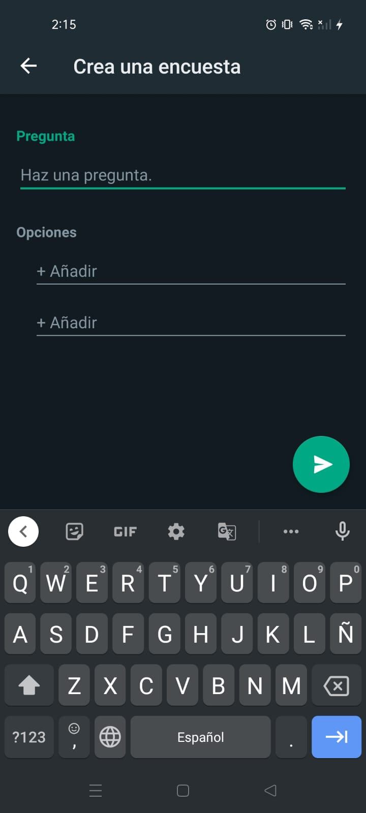 Encuesta de WhatsApp