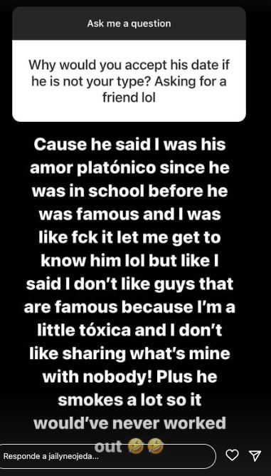 Jailyne Ojeda explica su relación con Peso Pluma