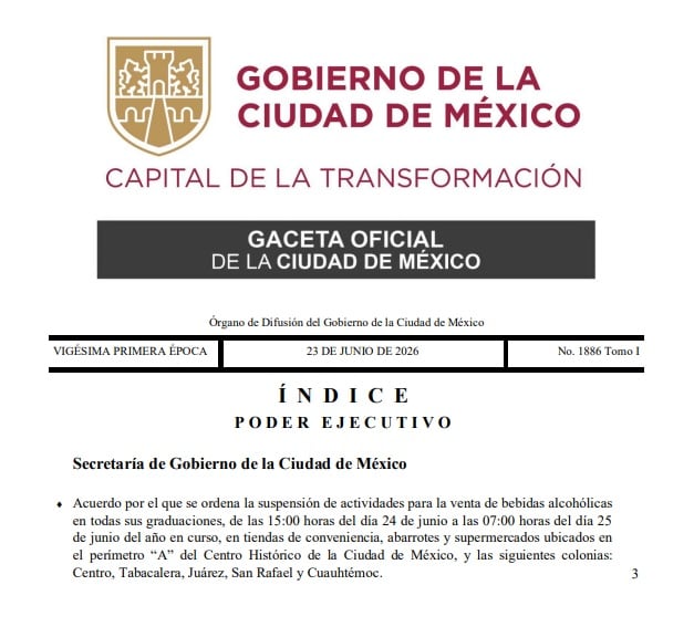 CDMX decreta Ley seca durante el partido de México vs Chequia.