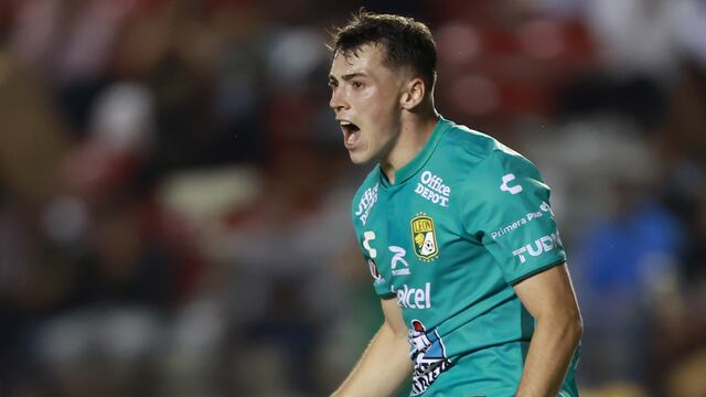 Federico Viñas, en un partido de Liga MX con Club León.