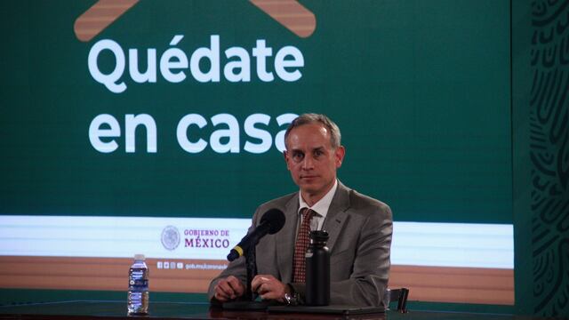 Hugo López-Gatell en la conferencia de Covid-19