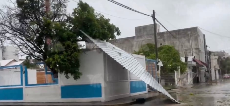 Huracán Beryl en Playa del Carmen, Quintana Roo