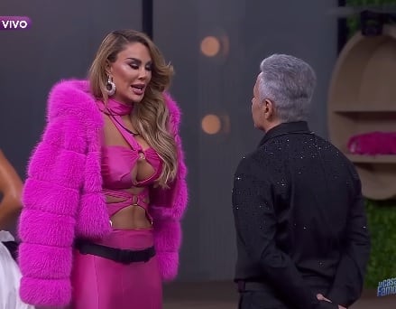 Ninel Conde en el posicionamiento con Alexis Ayala en La Casa de los Famosos Méxic 2025.