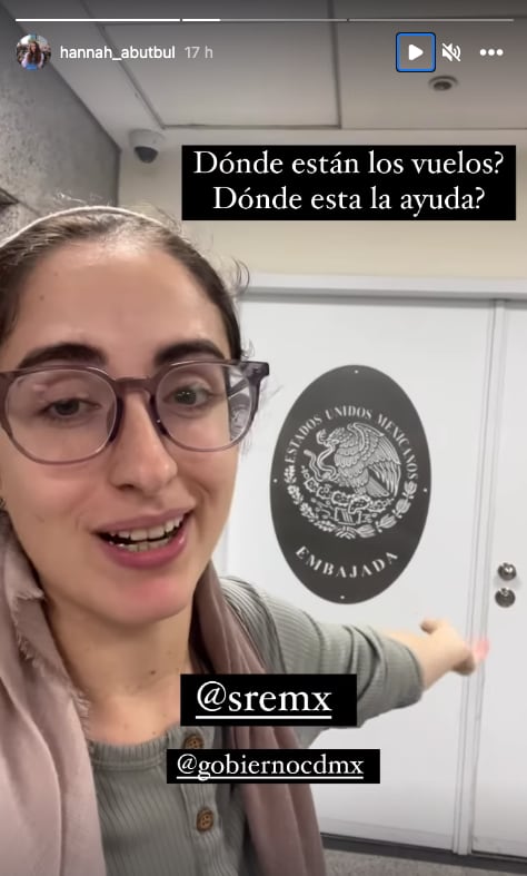 Hannah Abutbul, la exactriz mexicana se queja sobre la falta de información de la repatriación a México
