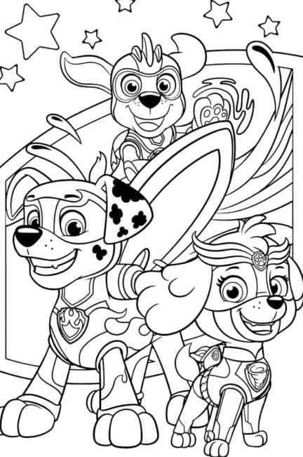Mighty Pups de Paw Patrol preparados