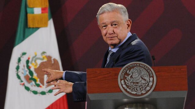 Andrés Manuel López Obrador, presidente de México, durante su participación en la conferencia mañanera.