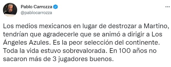 Pablo Carrozza sobre Gerardo Martino