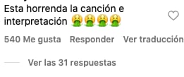 Comentarios a la canción de Thalía
