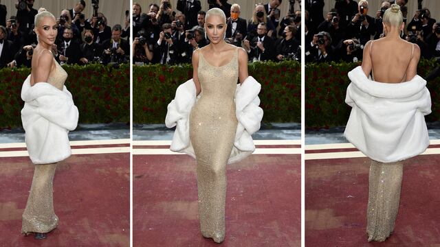 Kim Kardashian usar el Marylin Monroe drees en la MET Gala 2022