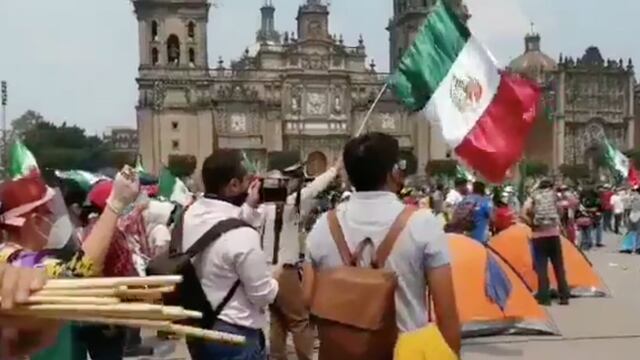Plantón de FRENA en el Zócalo