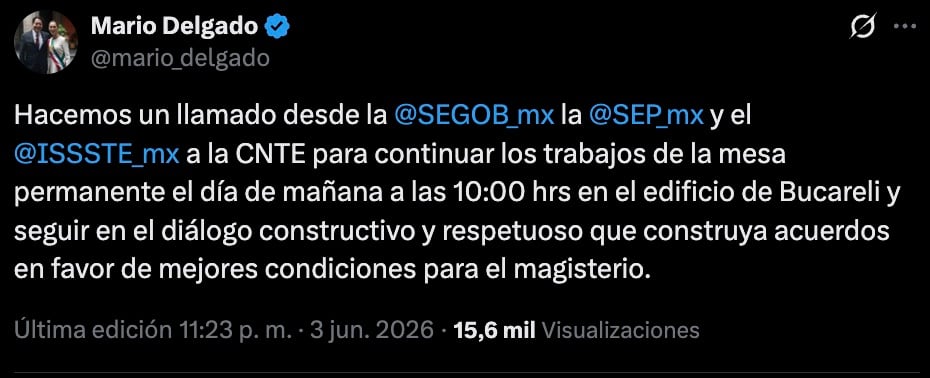 SEP convoca a la CNTE a reunión