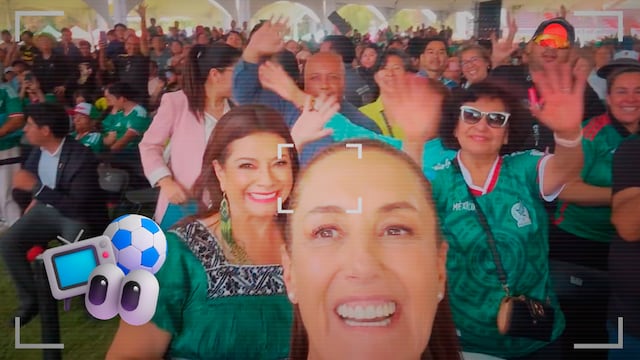 Claudia Sheinbaum y Clara Brugada viendo la inauguración del Mundial 2026