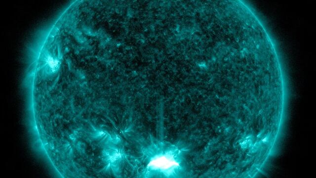 Llamarada solar que provocó la tormenta geomagnética