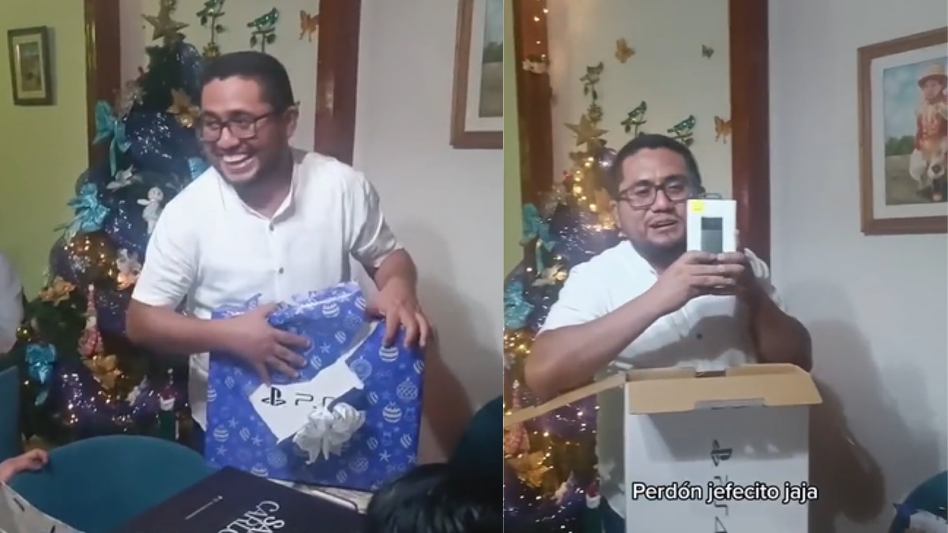 Le juega broma a su jefe durante intercambio de regalos