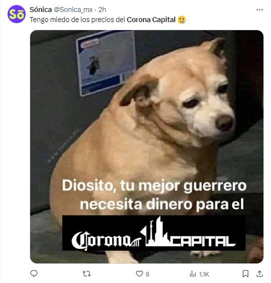 Memes por el cartel del Corona Capital 2024