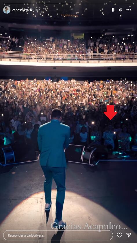 Cynthia Rodríguez en el concierto de Carlos Rivera.