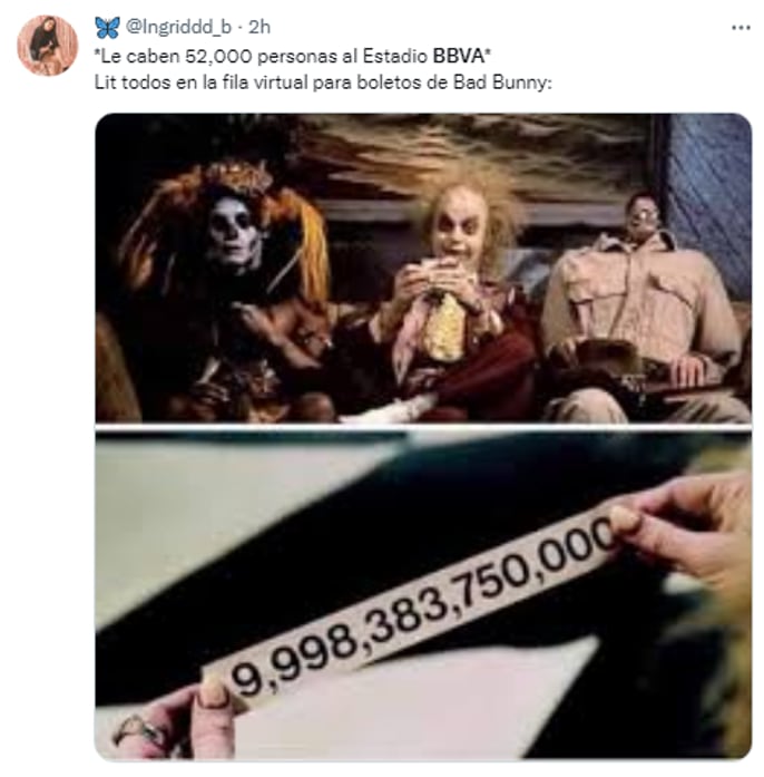 Memes de boletos para Bad Bunny