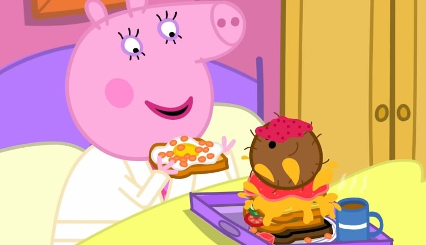 Desayuno del Día de la Madre con Peppa Pig y Mamá Cerdita