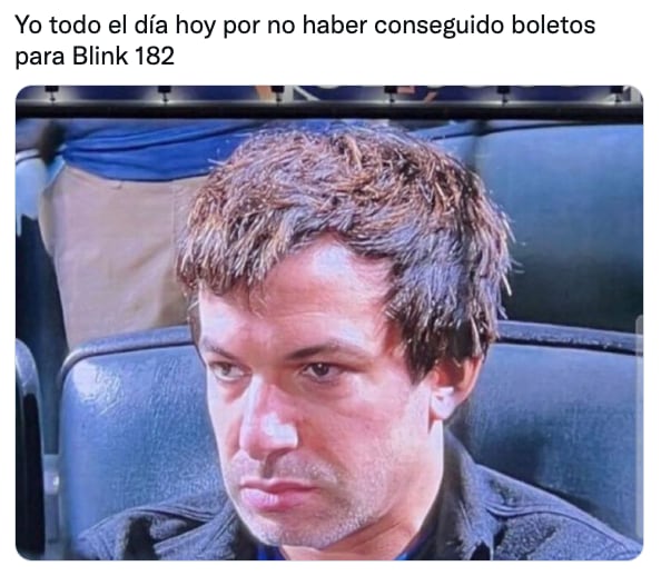 Meme por boletos agotados de Blink-182 en Ticketmaster