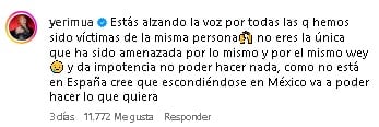 Yeri Mua muestra apoyo a Mar Lucas en su denuncia a Naim Darrechi.
