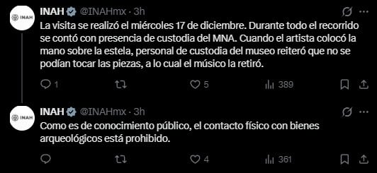 INAH aclara foto viral de Bad Bunny en el Museo Nacional de Antropología