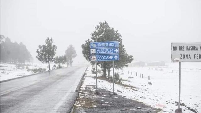 Montañas cubiertas de nieve en la CDMX